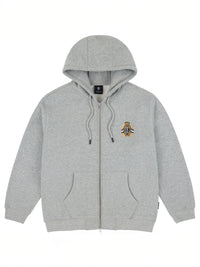 CORONA LAUREA ZIP HOOD | HEATHER GREY