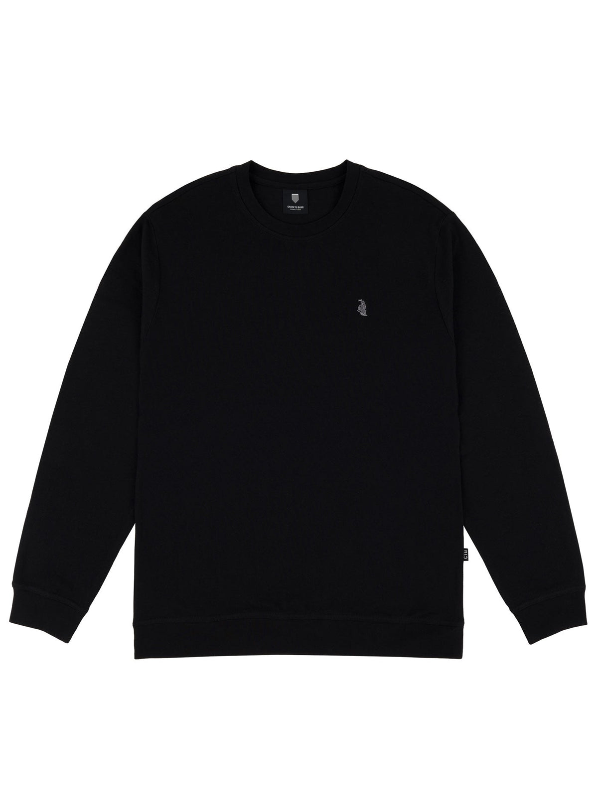 SOLID AF LONG SLEEVE CREW | BLACK