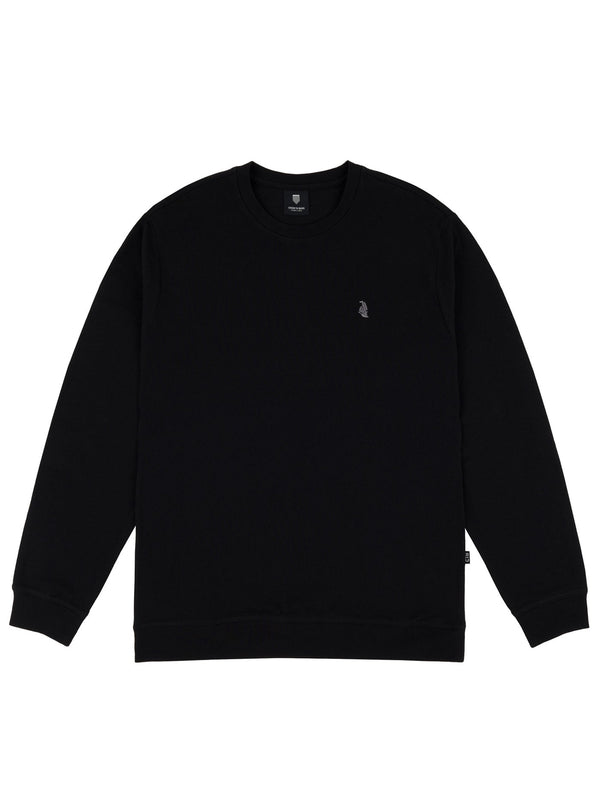 SOLID AF LONG SLEEVE CREW | BLACK