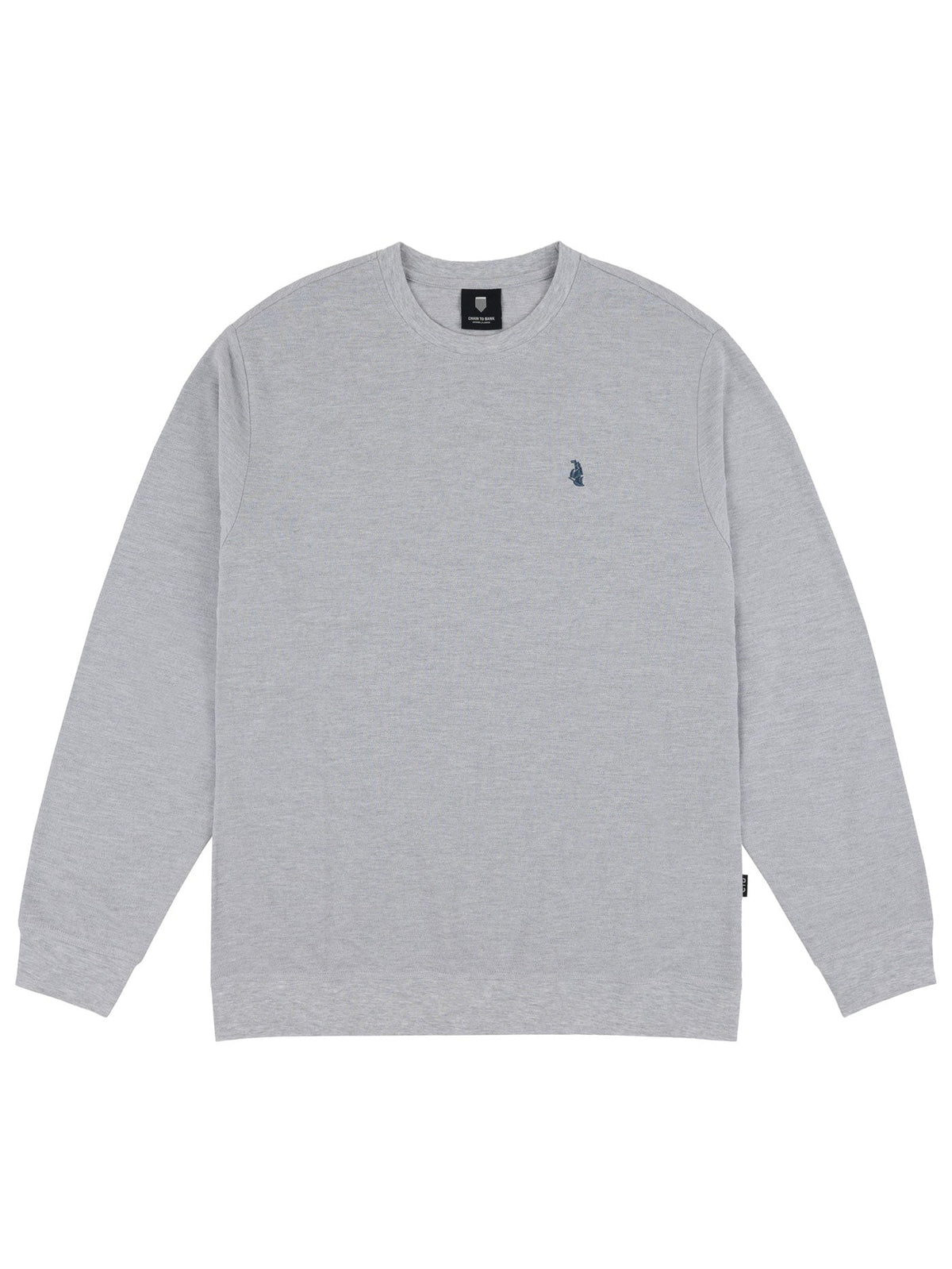 SOLID AF LONG SLEEVE CREW | HEATHER GREY