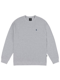 SOLID AF LONG SLEEVE CREW | HEATHER GREY