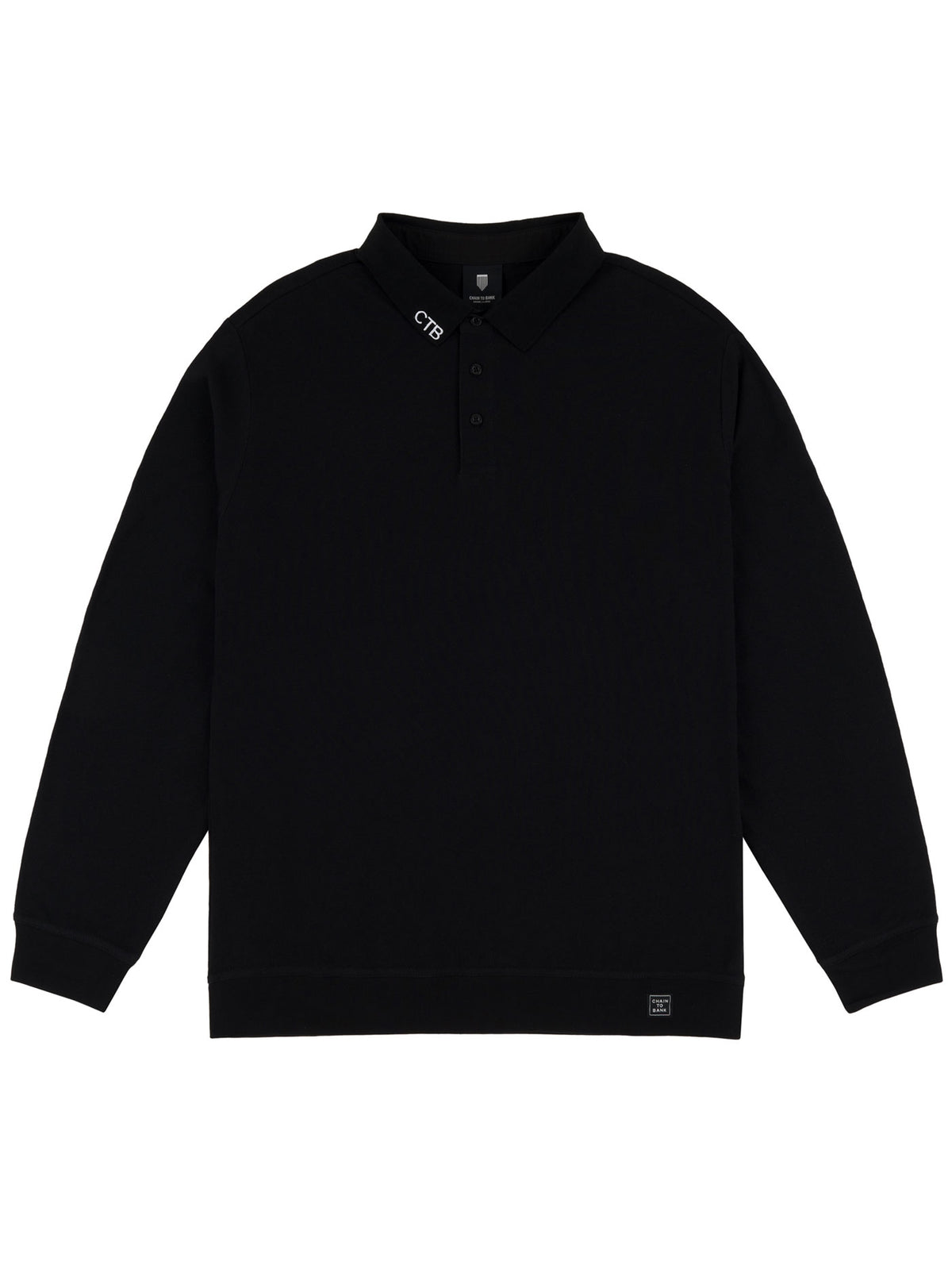 SOLID AF L/S POLO | BLACK