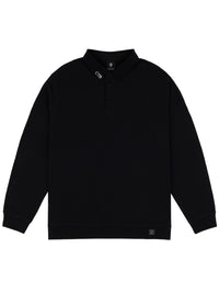 SOLID AF L/S POLO | BLACK