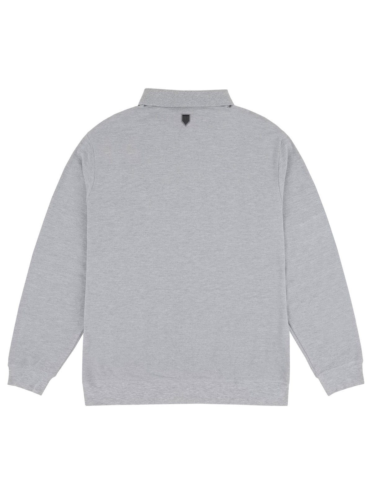 SOLID AF L/S POLO | HEATHER GREY