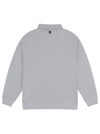 SOLID AF L/S POLO | HEATHER GREY