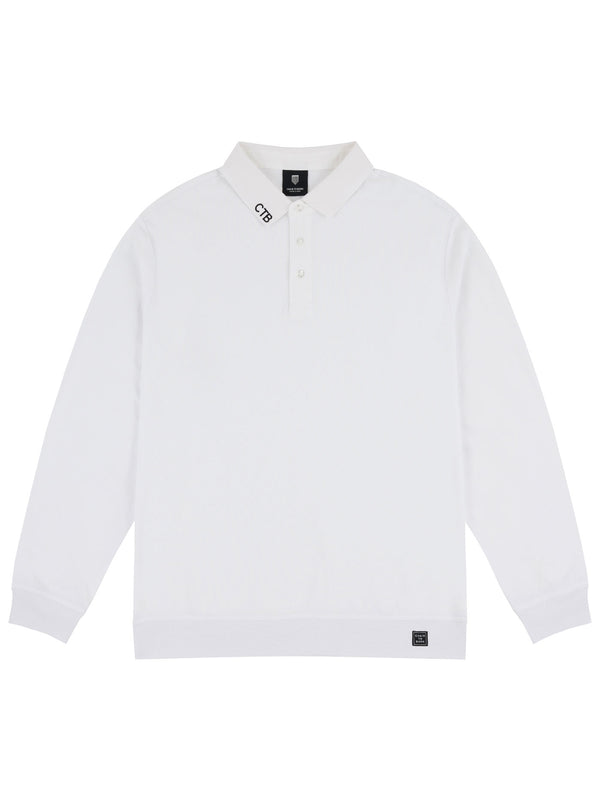 SOLID AF L/S POLO | WHITE