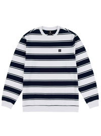 STRIFE STRIPE L/S CREW | NAVY