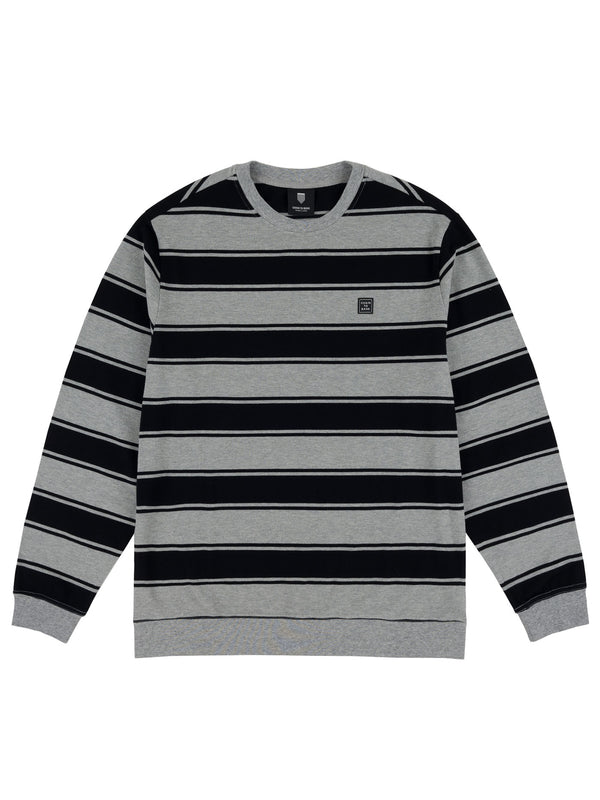 STRIFE STRIPE L/S CREW | BLACK