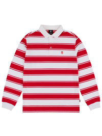 STRIFE STRIPE L/S POLO | RED