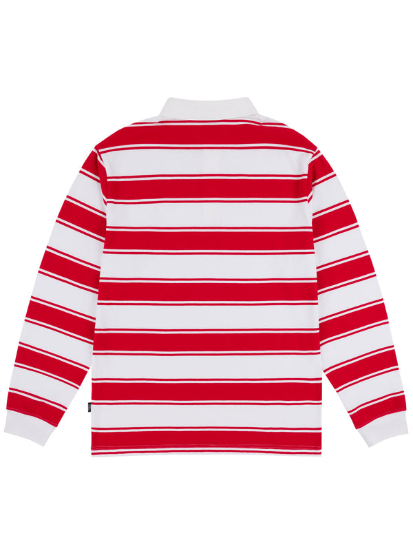 STRIFE STRIPE L/S POLO | RED