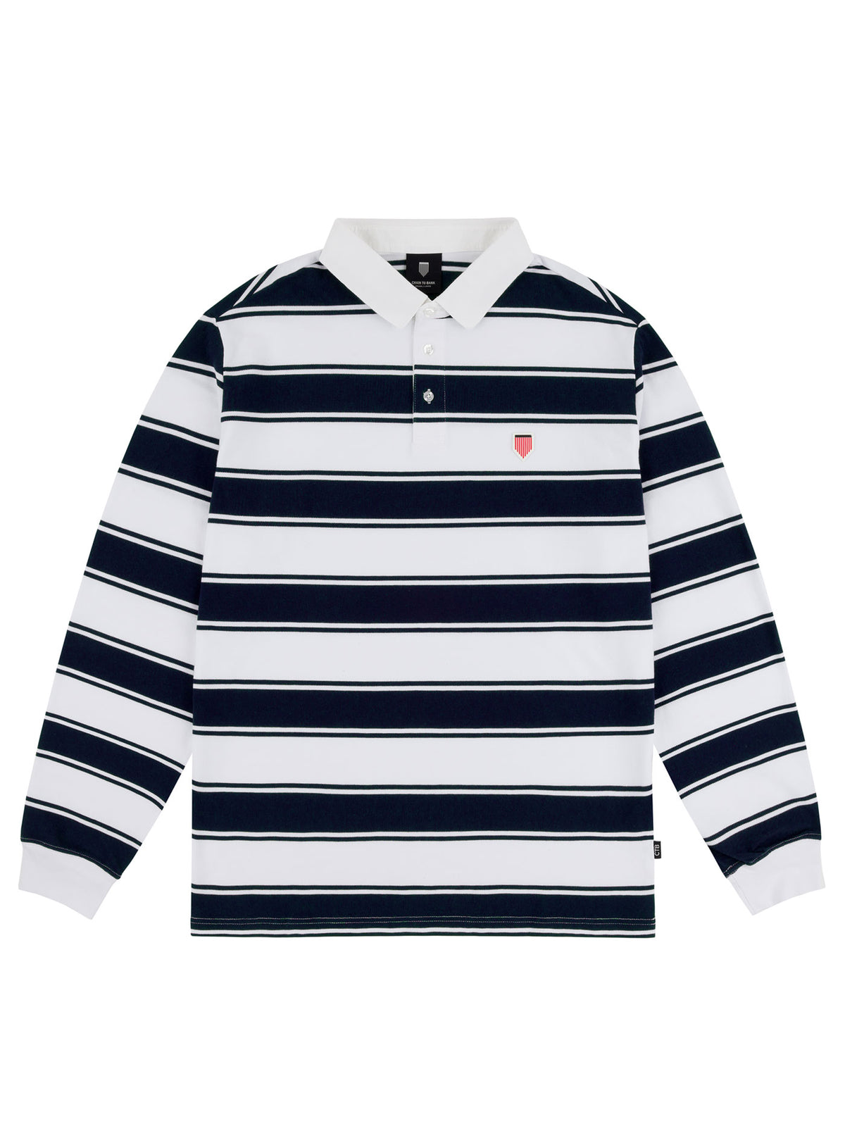 STRIFE STRIPE L/S POLO | NAVY