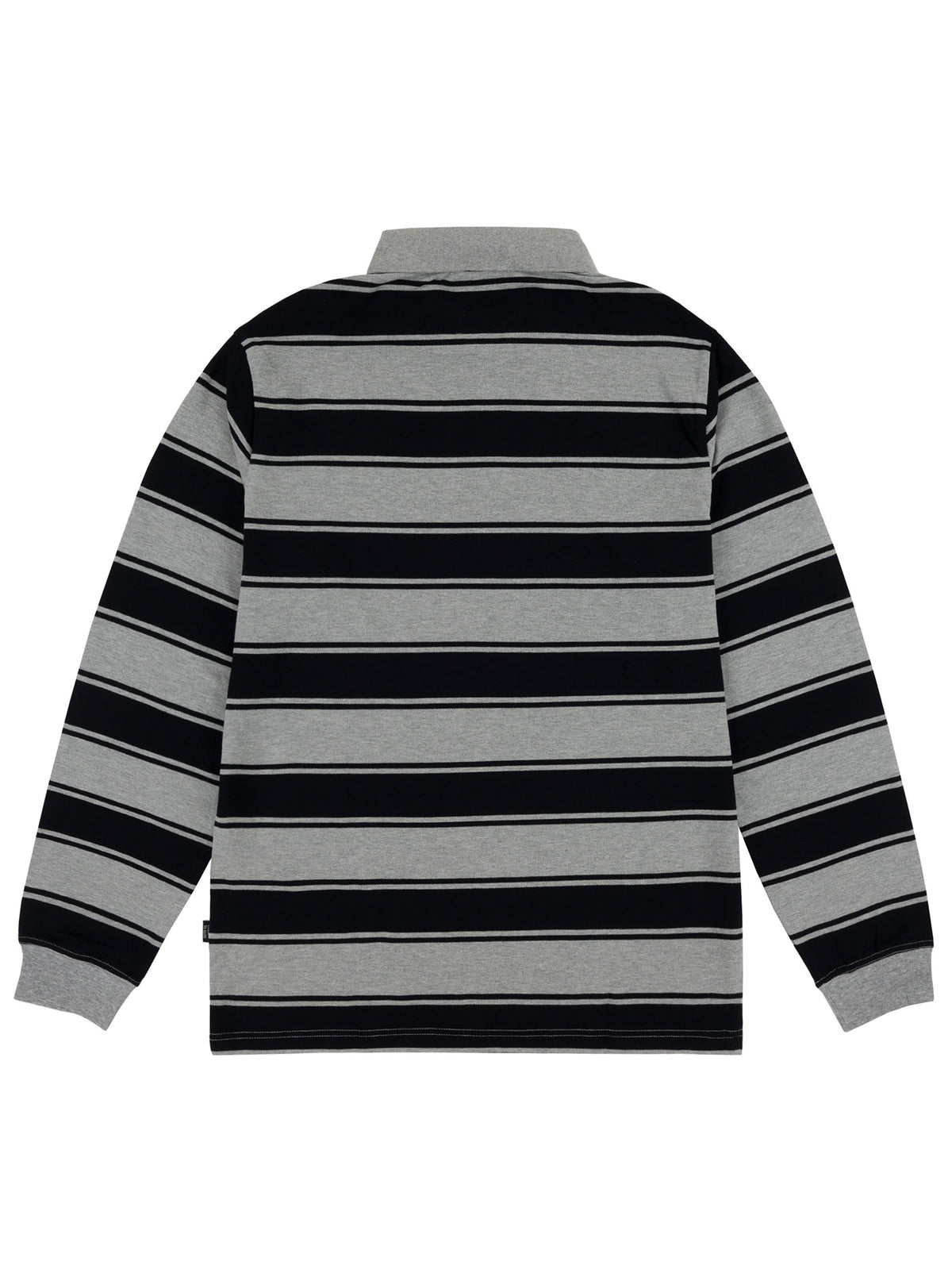 STRIFE STRIPE L/S POLO | BLACK