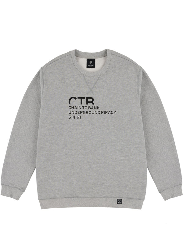 UNDERGROUND PIRACY CREWNECK | HEATHER GREY