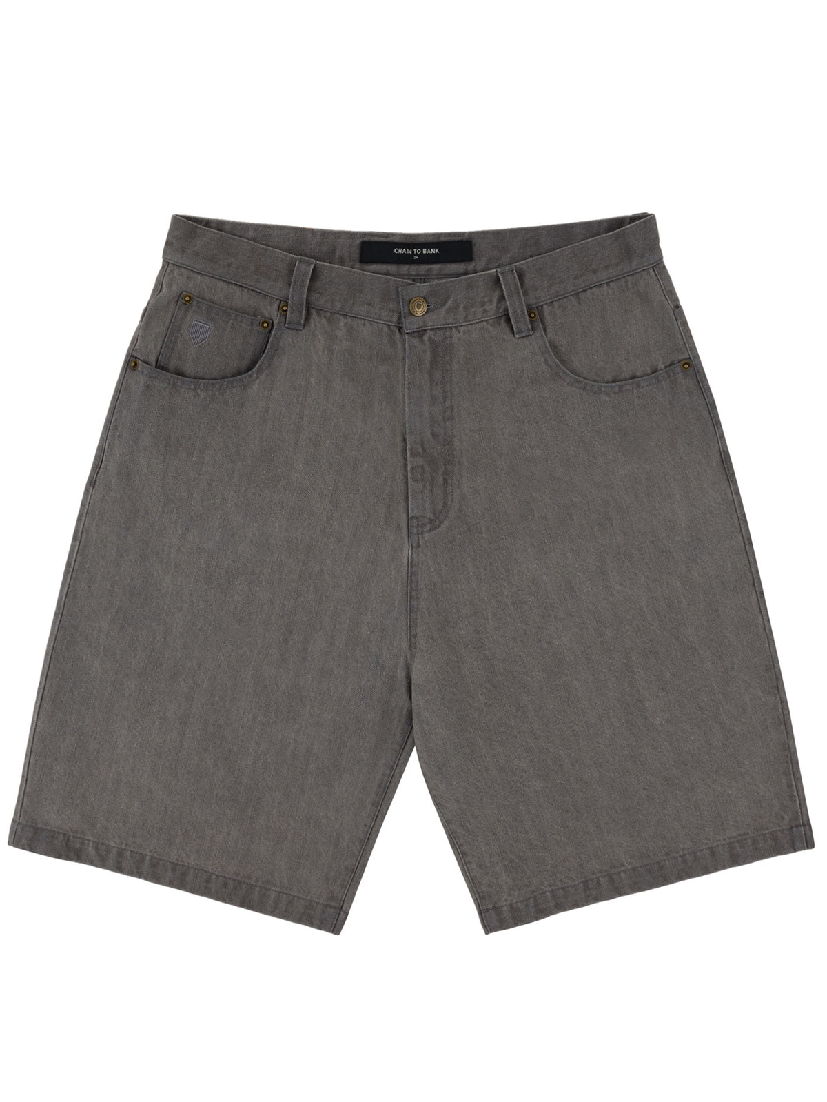 MILLIONS BAGGY FIT DENIM SHORT | FADED GREY DENIM