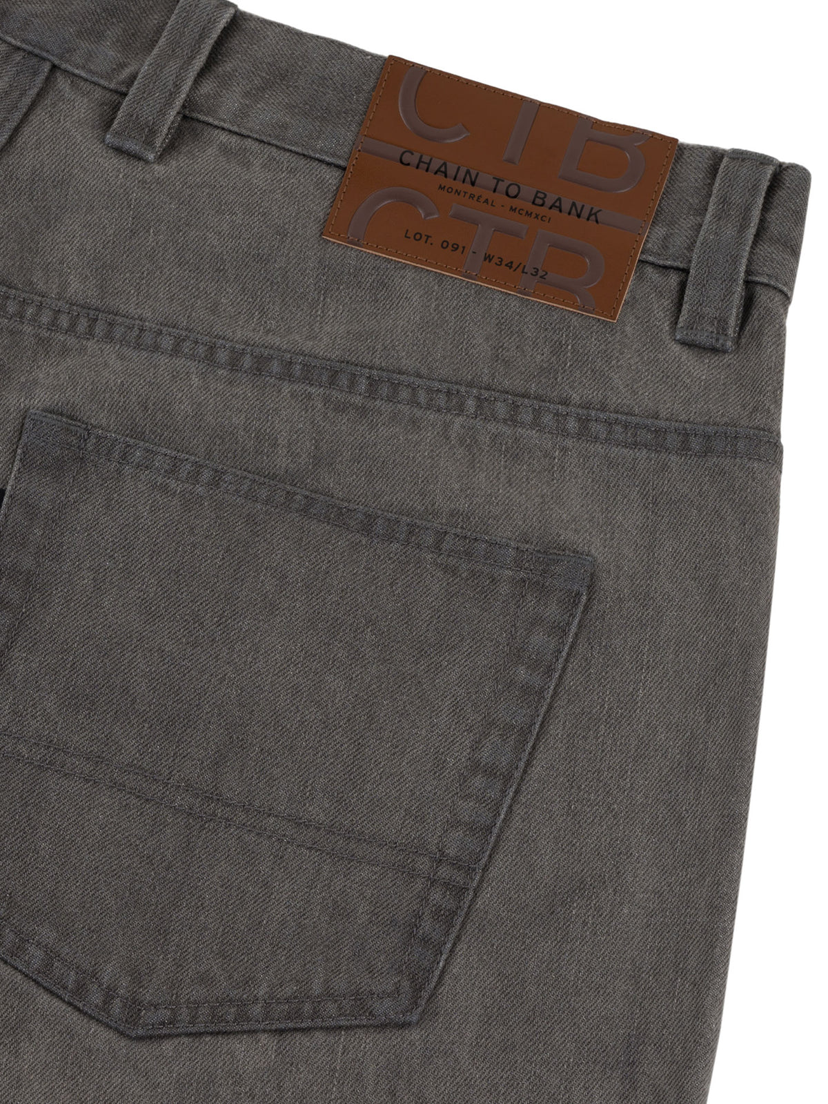 MILLIONS BAGGY FIT DENIM SHORT | FADED GREY DENIM
