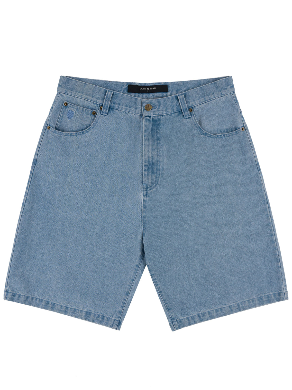MILLIONS BAGGY FIT DENIM SHORT | WASHED FADED INDIGO