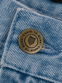 MILLIONS BAGGY FIT DENIM SHORT | WASHED FADED INDIGO