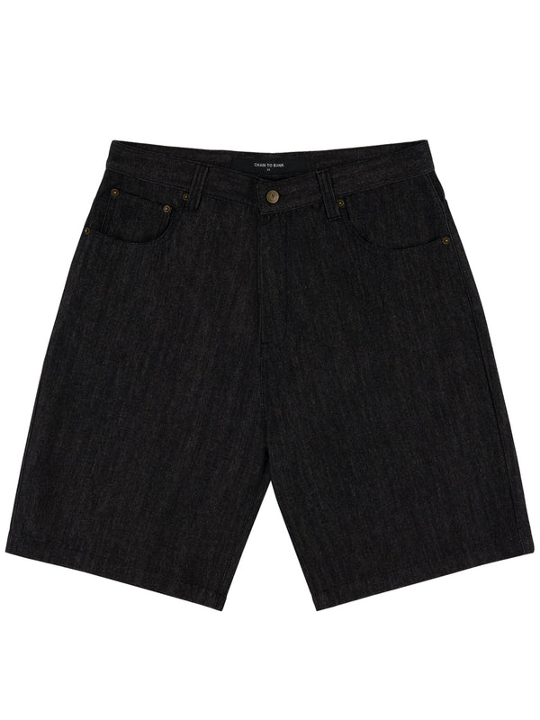 MILLIONS BAGGY FIT DENIM SHORT | RAW BLACK