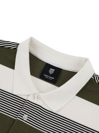 LIVING LARGE STRIPES S/S POLO | ARMY STRIPES