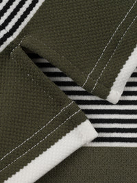 LIVING LARGE STRIPES S/S POLO | ARMY STRIPES