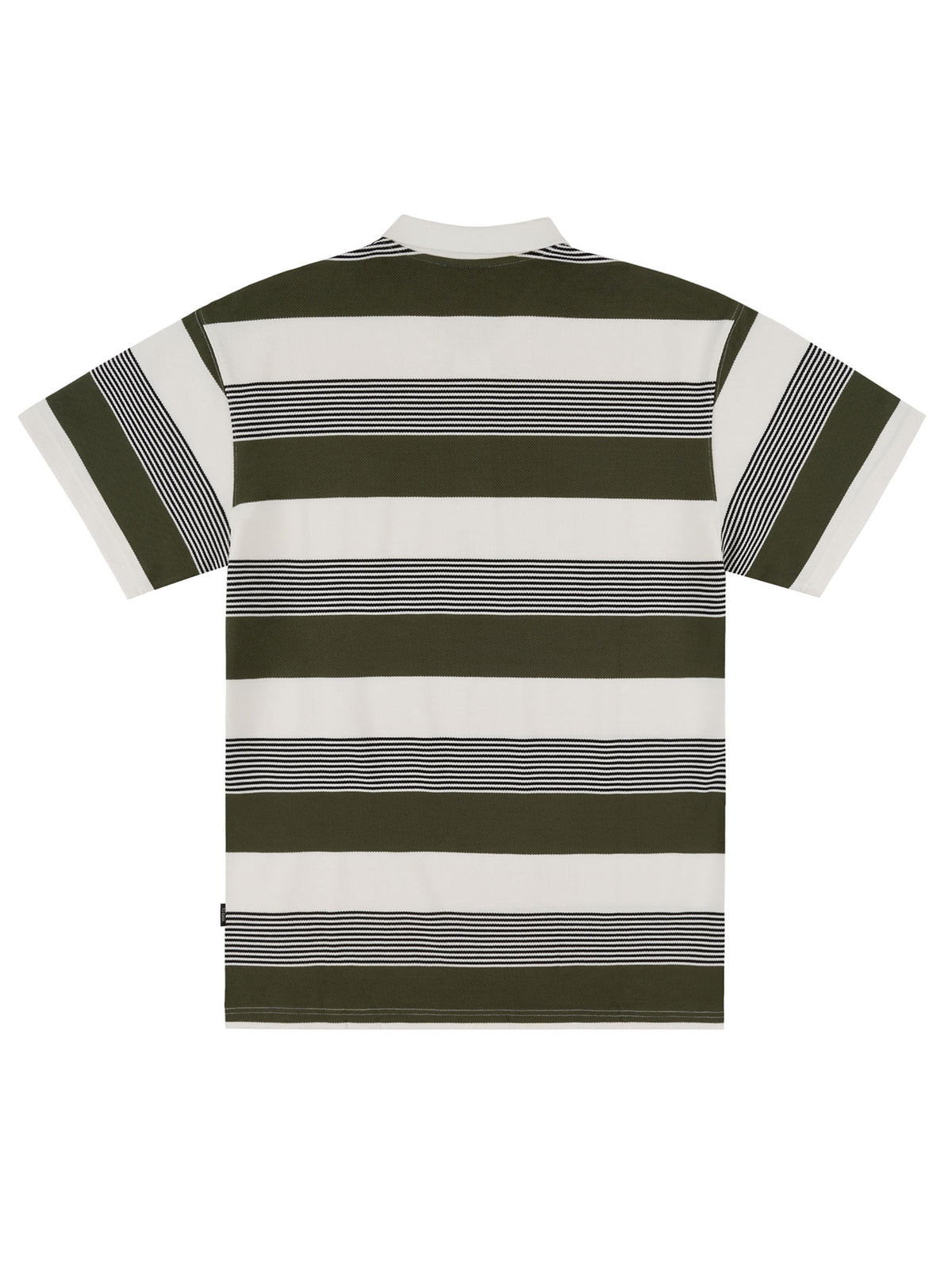 LIVING LARGE STRIPES S/S POLO | ARMY STRIPES