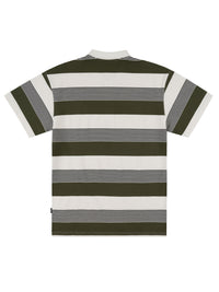 LIVING LARGE STRIPES S/S POLO | ARMY STRIPES