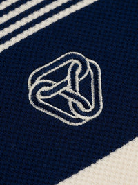 LIVING LARGE STRIPES S/S POLO | NAVY STRIPES