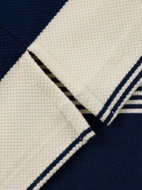 LIVING LARGE STRIPES S/S POLO | NAVY STRIPES