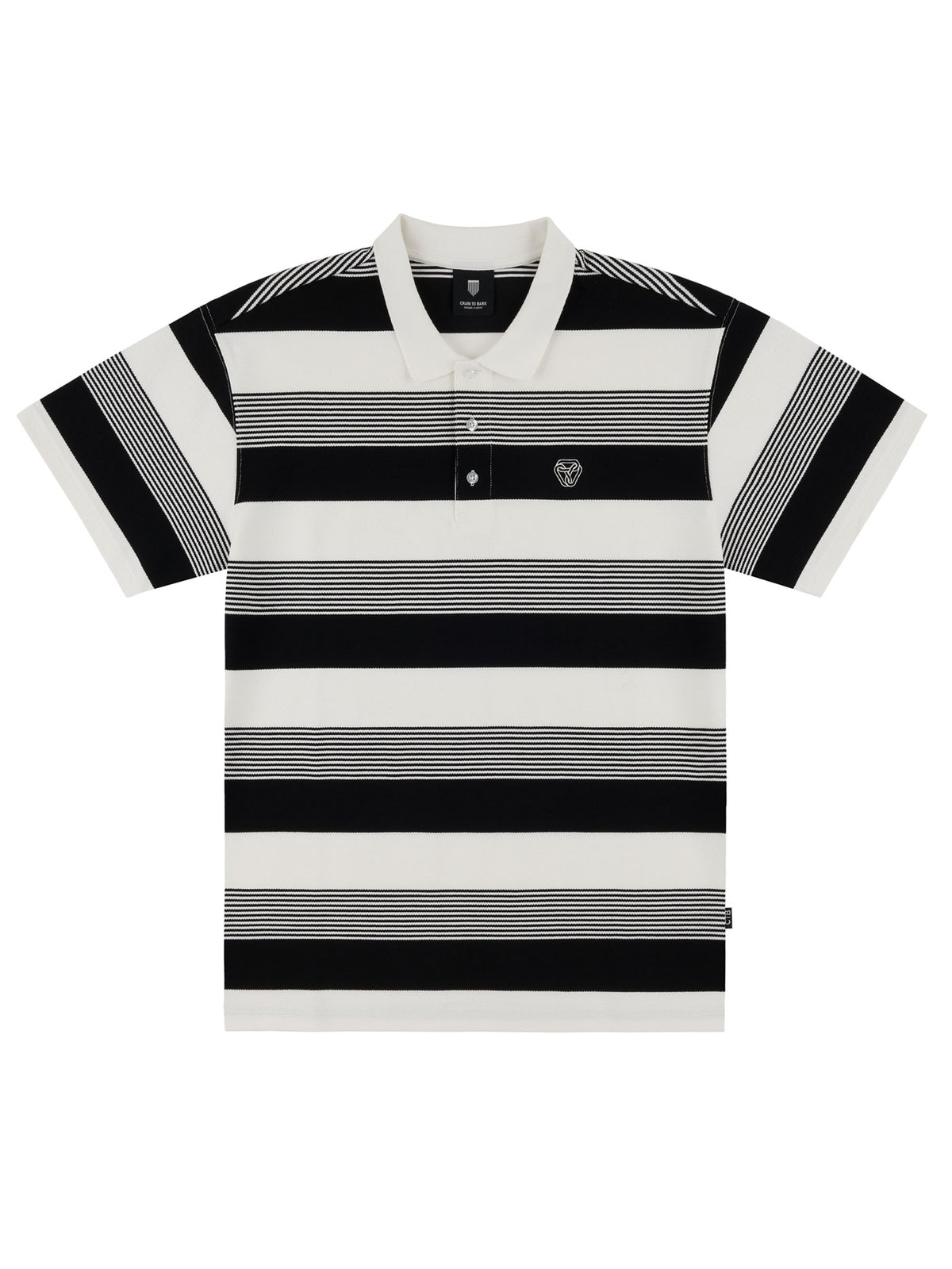 LIVING LARGE STRIPES S/S POLO | BLACK STRIPES