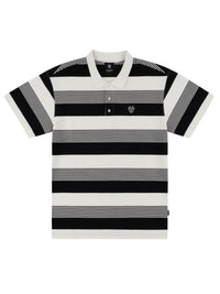 LIVING LARGE STRIPES S/S POLO | BLACK STRIPES