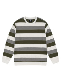 LIVING LARGE STRIPES L/S CREW | ARMY STRIPES