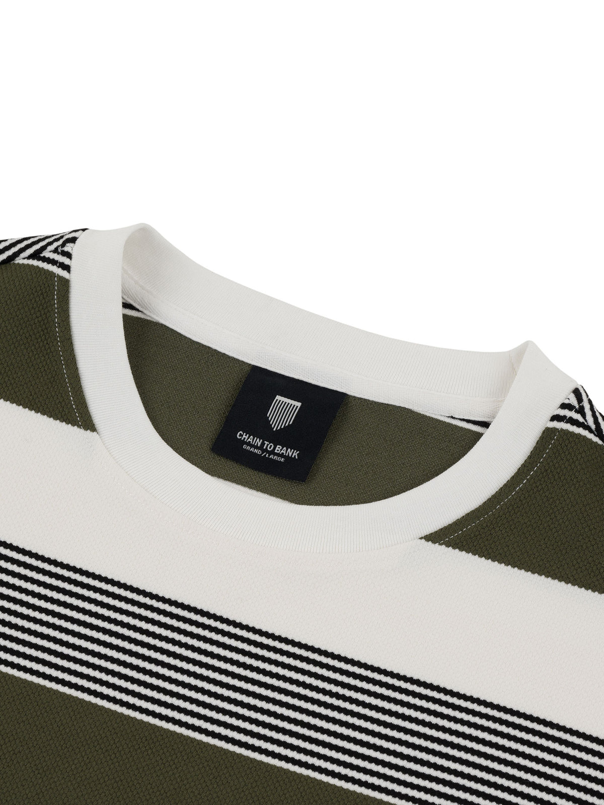 LIVING LARGE STRIPES L/S CREW | ARMY STRIPES