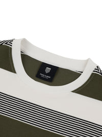 LIVING LARGE STRIPES L/S CREW | ARMY STRIPES