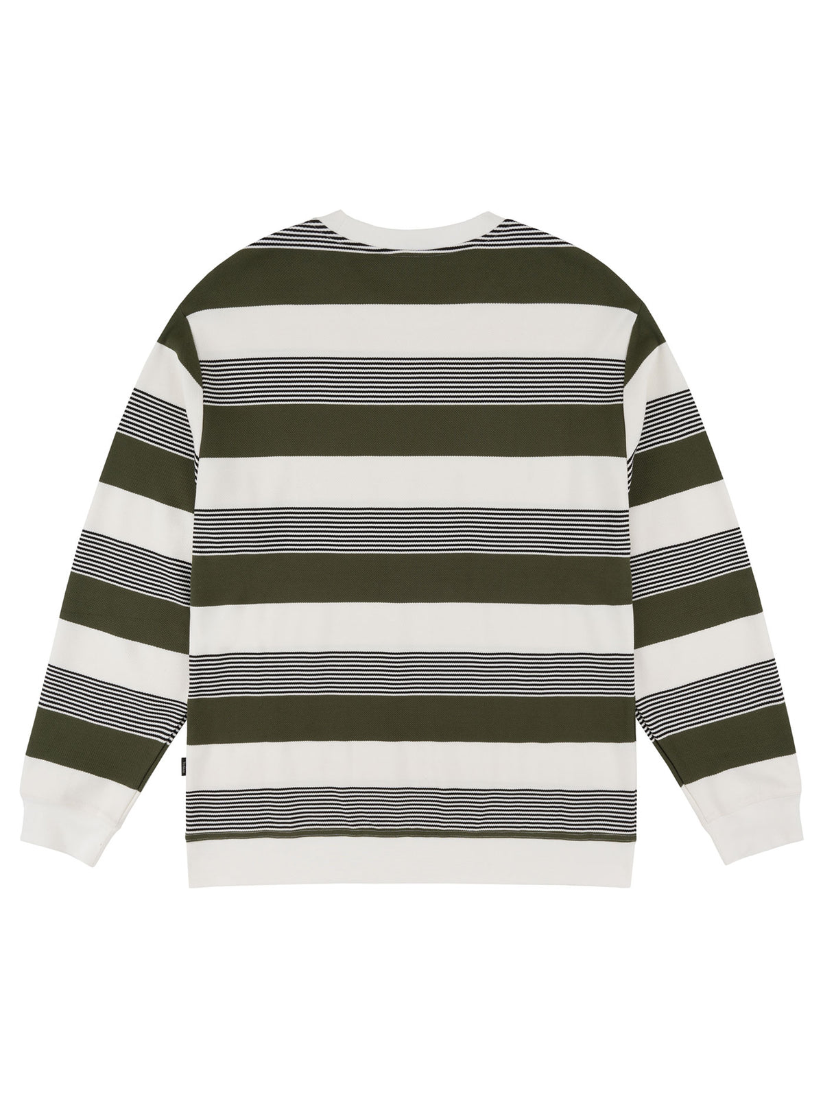 LIVING LARGE STRIPES L/S CREW | ARMY STRIPES