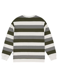 LIVING LARGE STRIPES L/S CREW | ARMY STRIPES