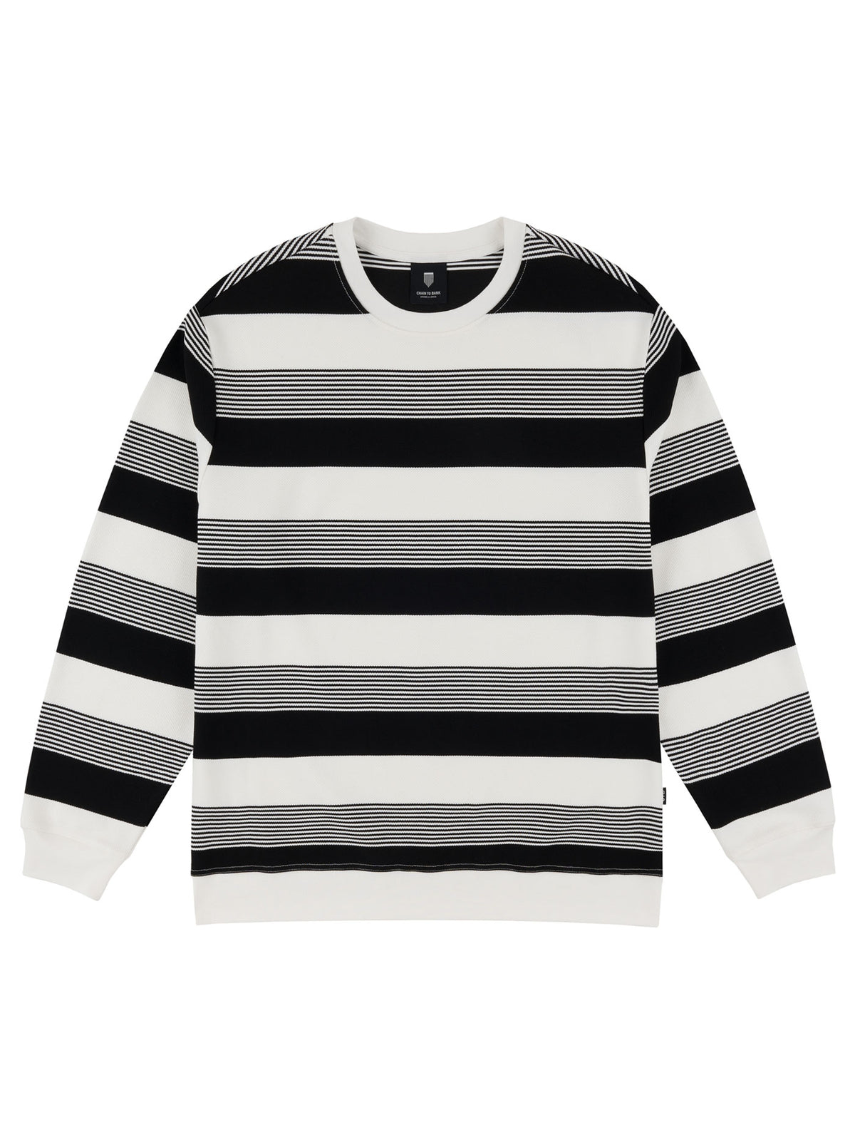 LIVING LARGE STRIPES L/S CREW | BLACK STRIPES