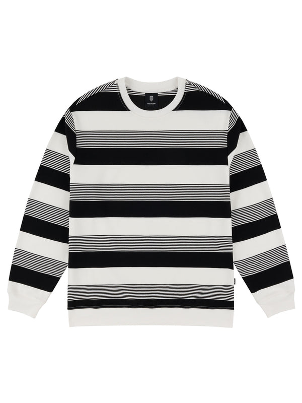 LIVING LARGE STRIPES L/S CREW | BLACK STRIPES