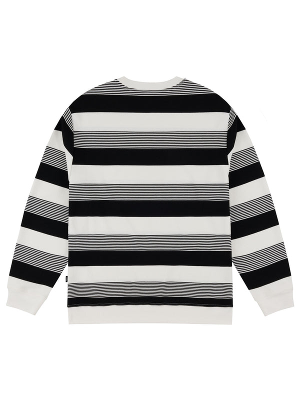 LIVING LARGE STRIPES L/S CREW | BLACK STRIPES