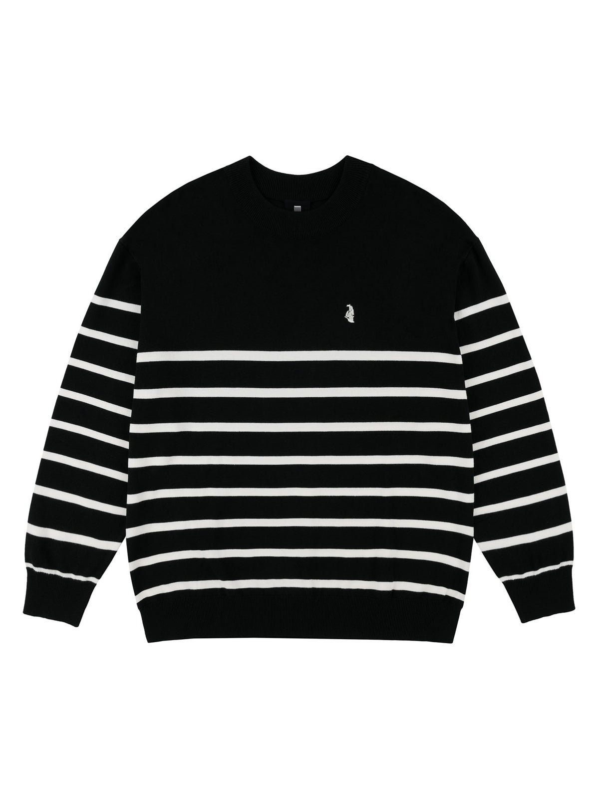 JACQUES COUSTEAU STRIPE SWEATER | BLACK