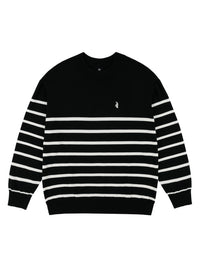 JACQUES COUSTEAU STRIPE SWEATER | BLACK
