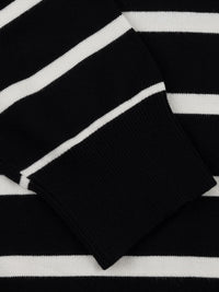 JACQUES COUSTEAU STRIPE SWEATER | BLACK