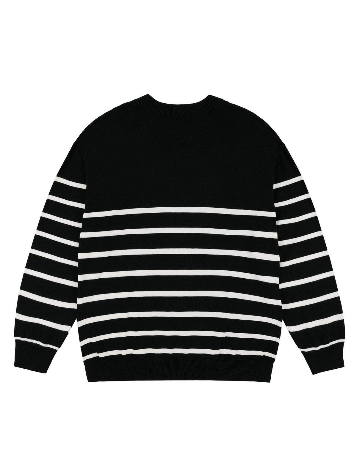 JACQUES COUSTEAU STRIPE SWEATER | BLACK