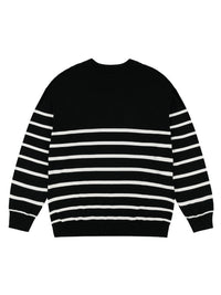 JACQUES COUSTEAU STRIPE SWEATER | BLACK