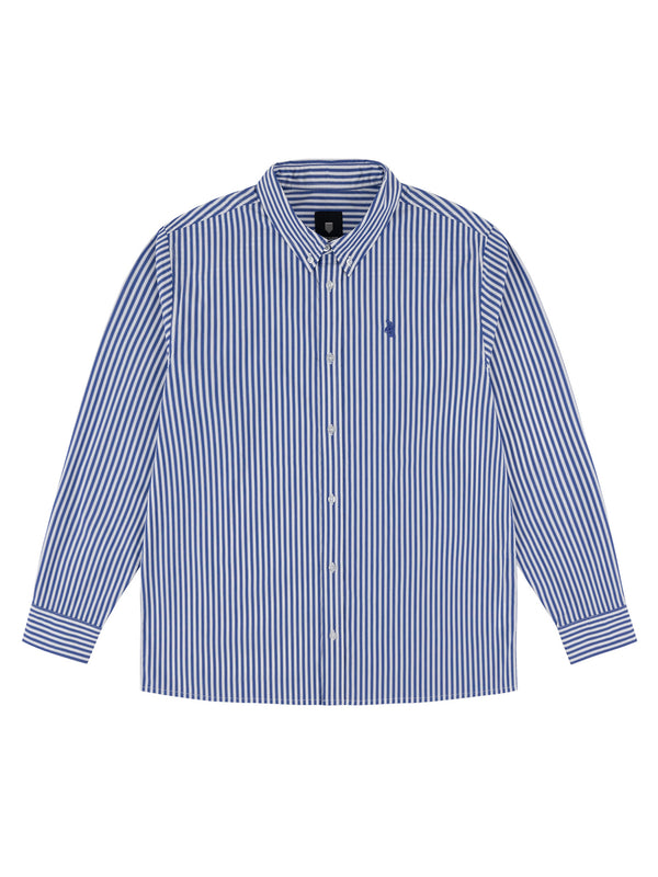 FRESHMAN BUTTON UP | NAVY STRIPES