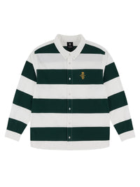 FOUR BARS BUTTON UP | GREEN/WHITE