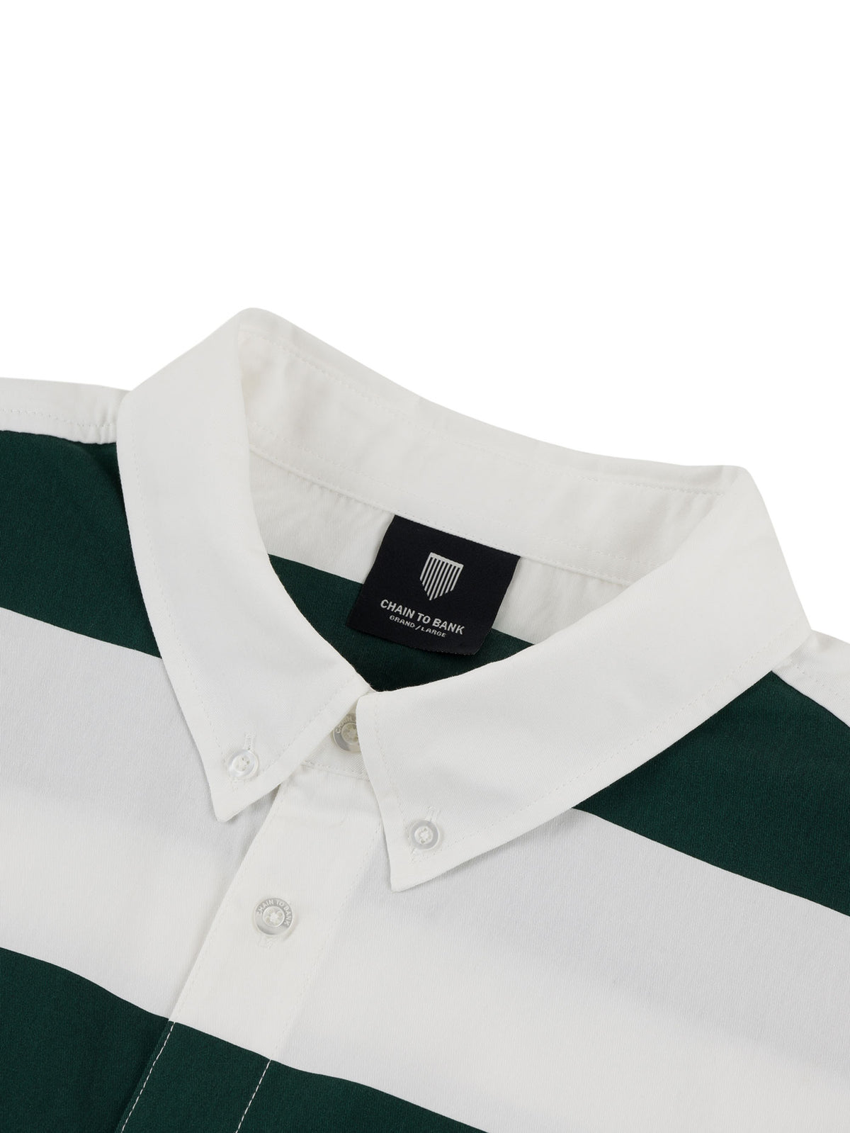 FOUR BARS BUTTON UP | GREEN/WHITE