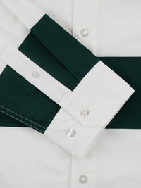 FOUR BARS BUTTON UP | GREEN/WHITE