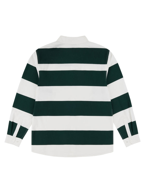 FOUR BARS BUTTON UP | GREEN/WHITE
