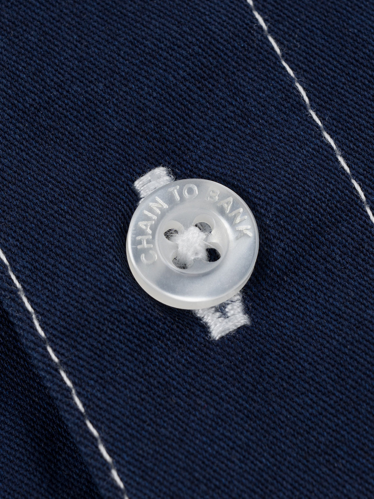 FOUR BARS BUTTON UP | NAVY/WHITE
