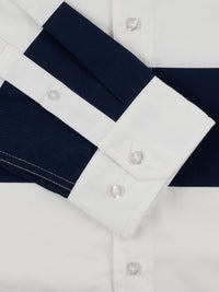 FOUR BARS BUTTON UP | NAVY/WHITE
